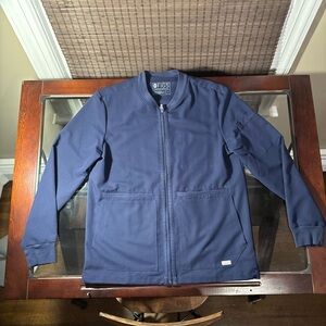 Figs Men's Navy Blue Scrub Jacket